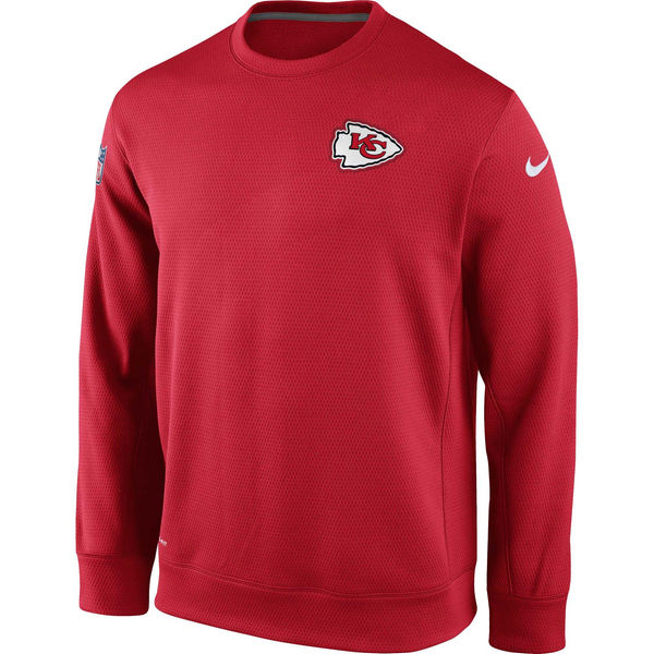 Nike Kansas City Chiefs Red Ko Chain Crew Fleece Performance Sweatshirt