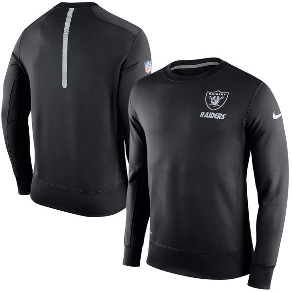 Nike Oakland Raiders Black 2015 Sideline Crew Fleece Performance Sweatshirt