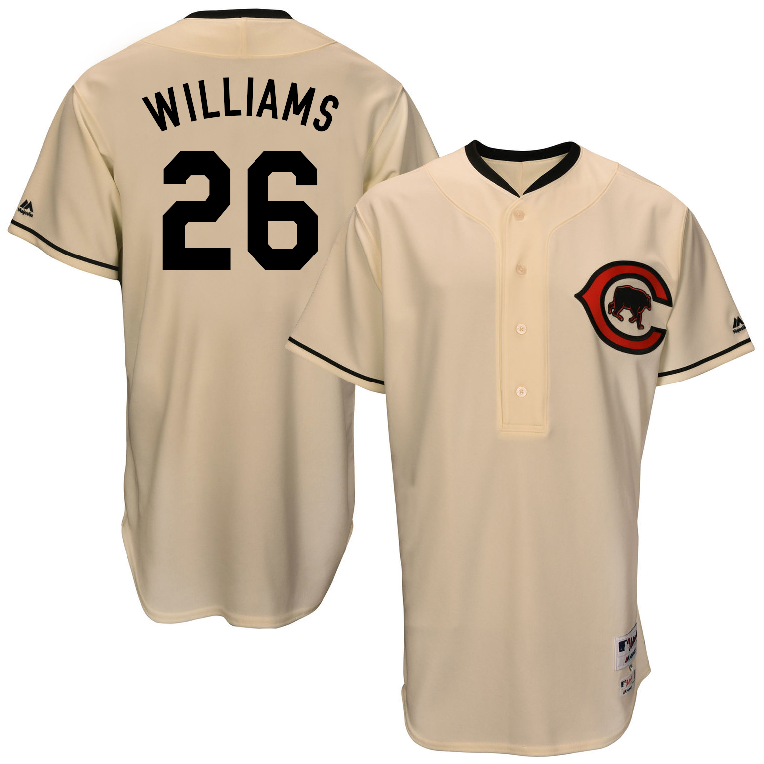 Cubs 26 Billy Williams Cream Throwback Jersey