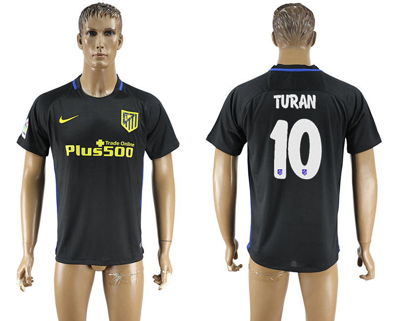 2016-17 Atletico Madrid 10 TURAN Away Thailand Soccer Jersey