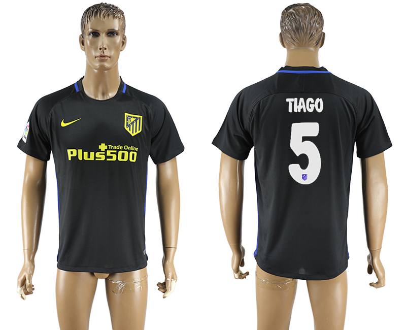 2016-17 Atletico Madrid 5 TIAGO Away Thailand Soccer Jersey 2016-17 Atletico Madrid 5 TIAGO Away Thailand Soccer Jersey