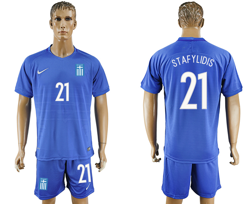 2016-17 Greece 21 STAFYLIDIS Away Soccer Jersey