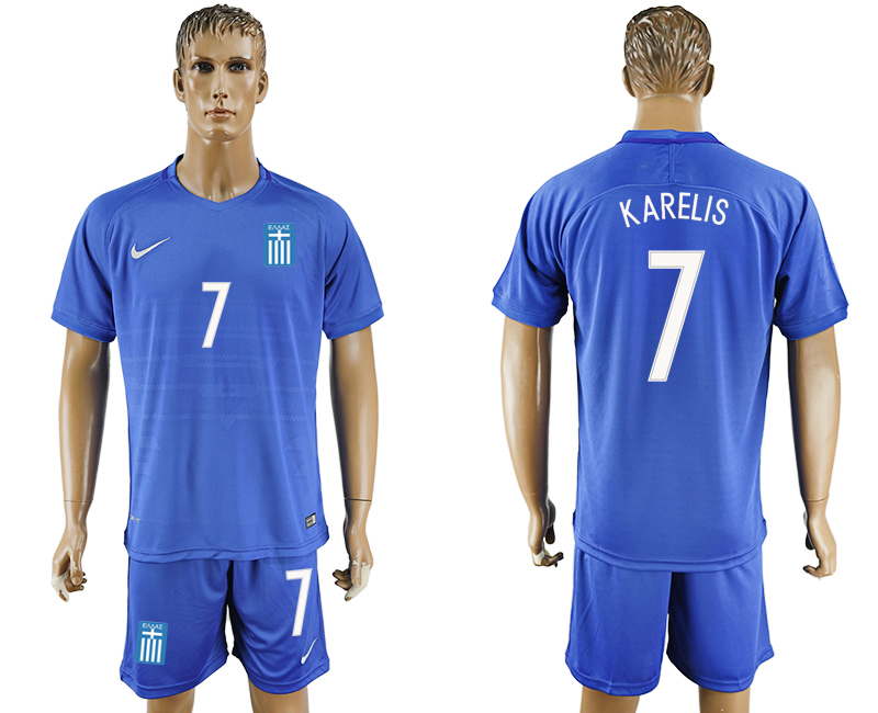 2016-17 Greece 7 KARELIS Away Soccer Jersey