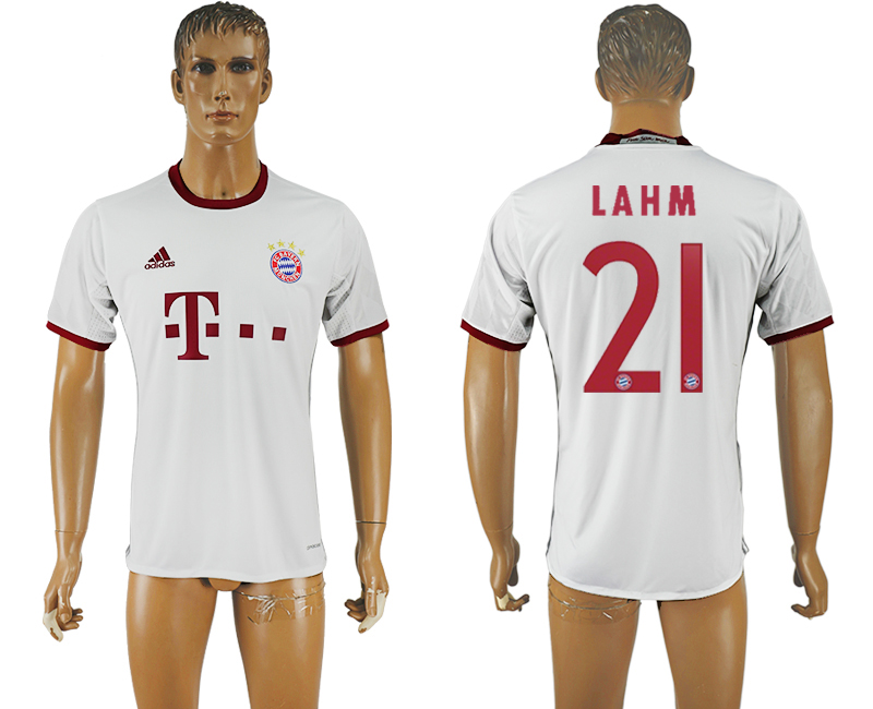 2016-17 Bayern Munich 21 LAHM UEFA Champions League Away Thailand Soccer Jersey