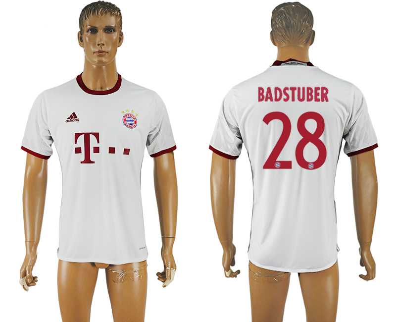 2016-17 Bayern Munich 28 BADSTUBER UEFA Champions League Away Thailand Soccer Jersey 2016-17 Bayern Munich 28 BADSTUBER UEFA Champions League Away Thailand Soccer Jersey