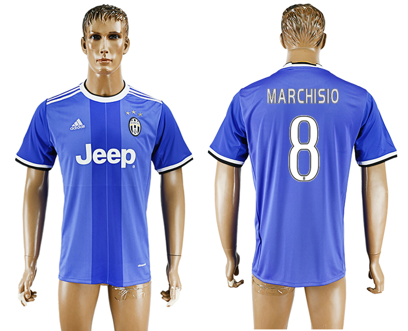 2016-17 Juventus 8 MARCHISIO Away Thailand Soccer Jersey