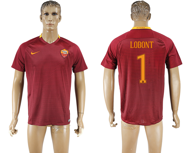 2016-17 Roma 1 LOBONT Home Thailand Soccer Jersey