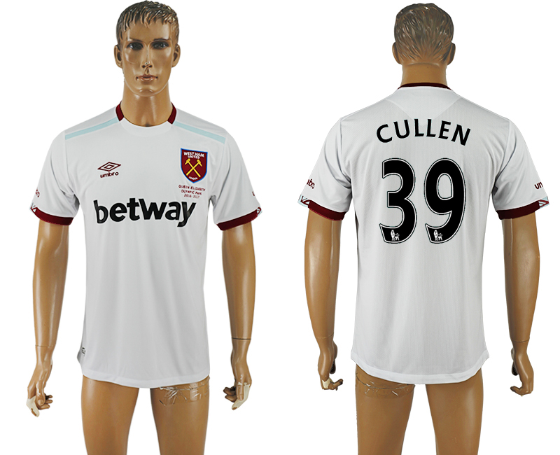 2016-17 West Ham United 39 CULLEN Away Thailand Soccer Jersey 2016-17 West Ham United 39 CULLEN Away Thailand Soccer Jersey