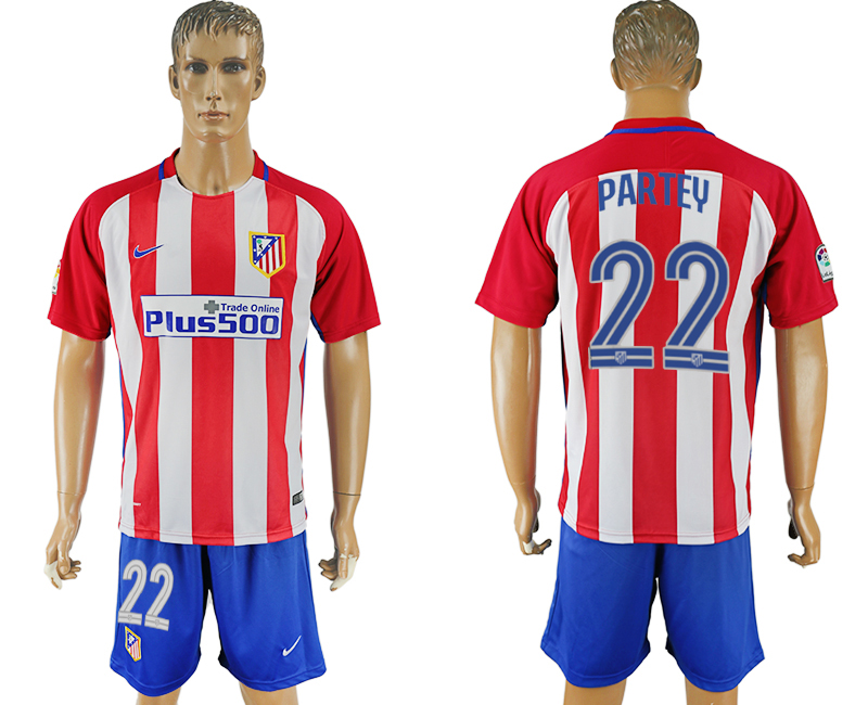2016-17 Atletico Madrid 22 PARTEY home Soccer Jersey