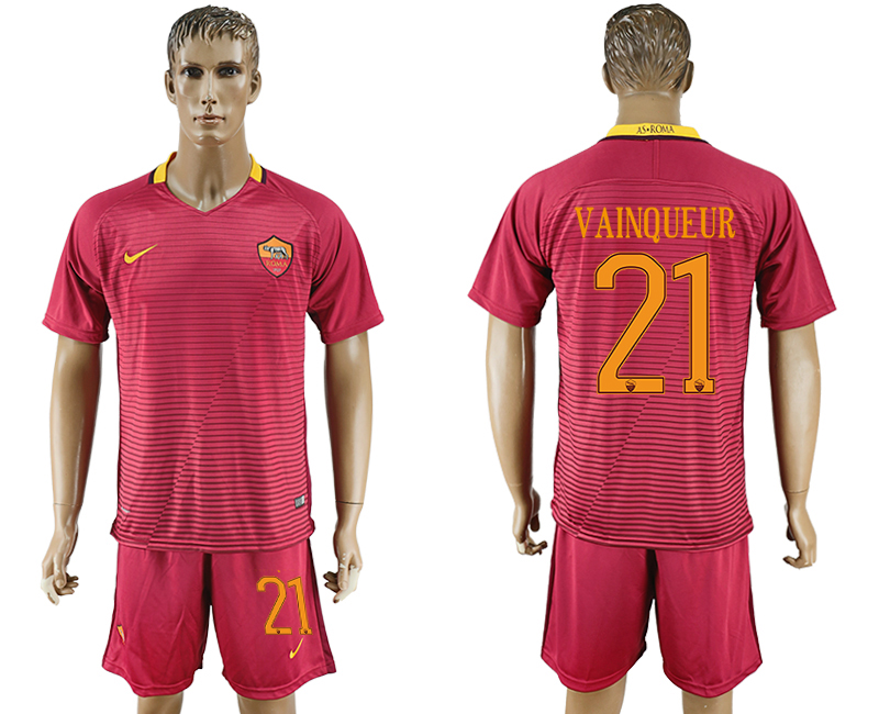 2016-17 ROMA 21 VAINQUEUR Home Soccer Jersey