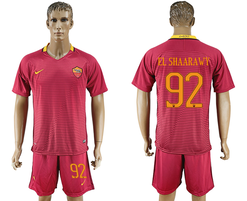 2016-17 ROMA 92 EL SHAARAWY Home Soccer Jersey