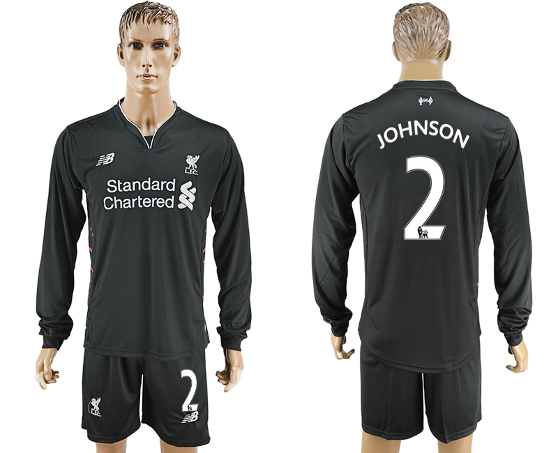 2016-17 Liverpool 2 JOHNSON Away Long Sleeve Soccer Jersey