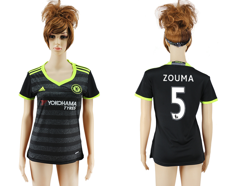 2016-17 Chelsea 5 ZOUMA Away Women Soccer Jersey