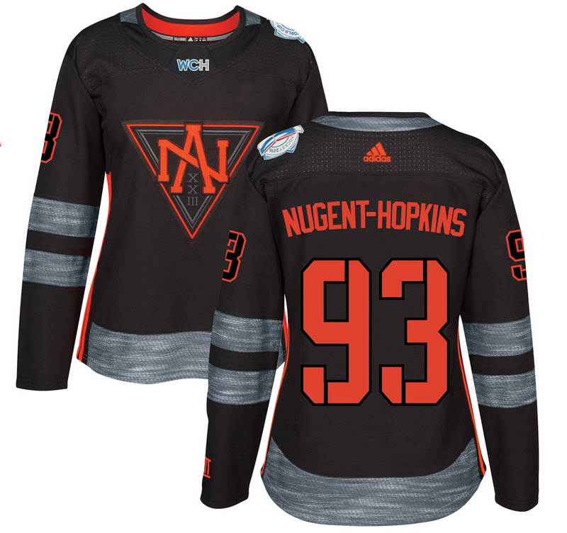 North America 93 Ryan Nugent-Hopkins Black Women World Cup of Hockey 2016 Player Jersey