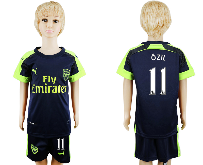 2016-17 Arsenal 11 OZIL Youth Third Away Soccer Jersey