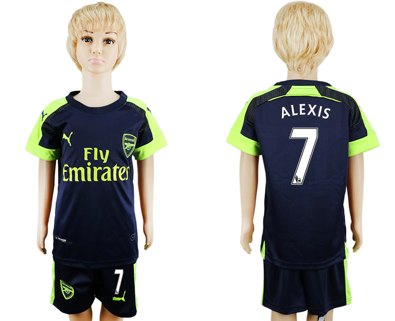 2016-17 Arsenal 7 Alexis Youth Third Away Soccer Jersey
