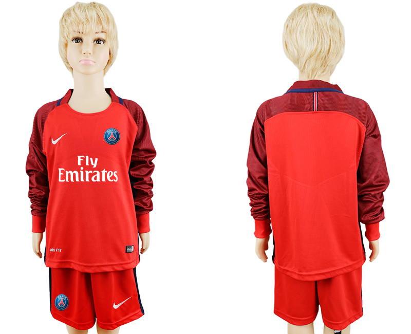 2016-17 Paris Saint-Germain Away Youth Long Sleeve Soccer Jersey