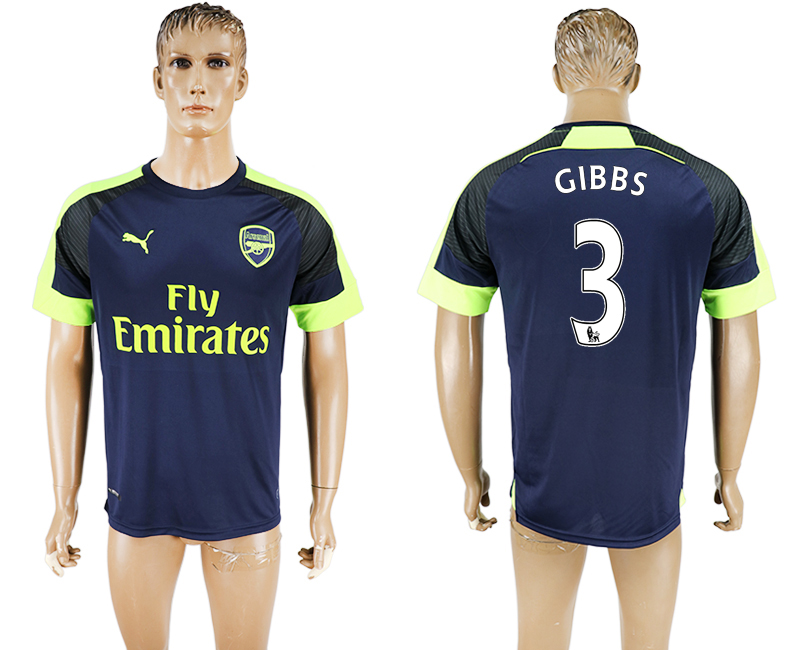 2016-17 Arsenal 3 GIBBS Third Away Thailand Soccer Jersey