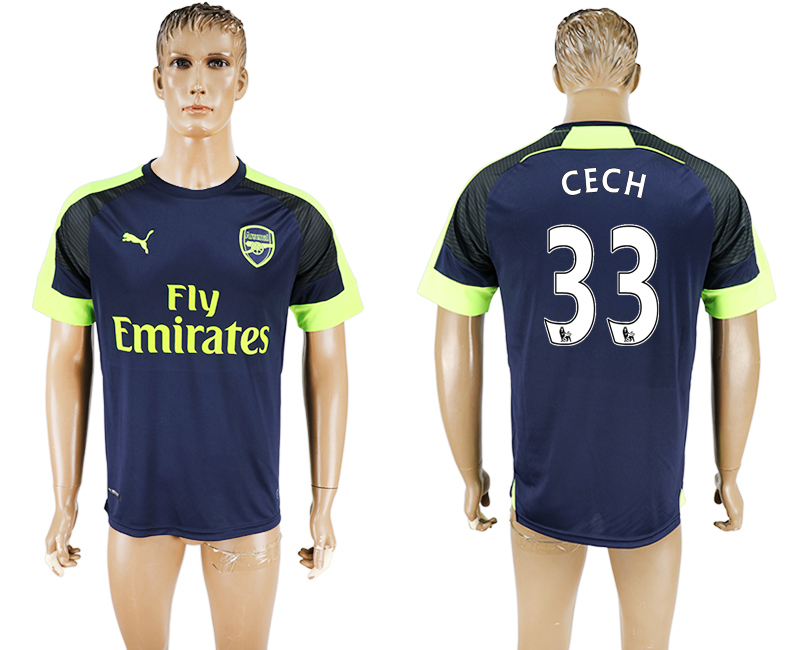 2016-17 Arsenal 33 CECH Third Away Thailand Soccer Jersey