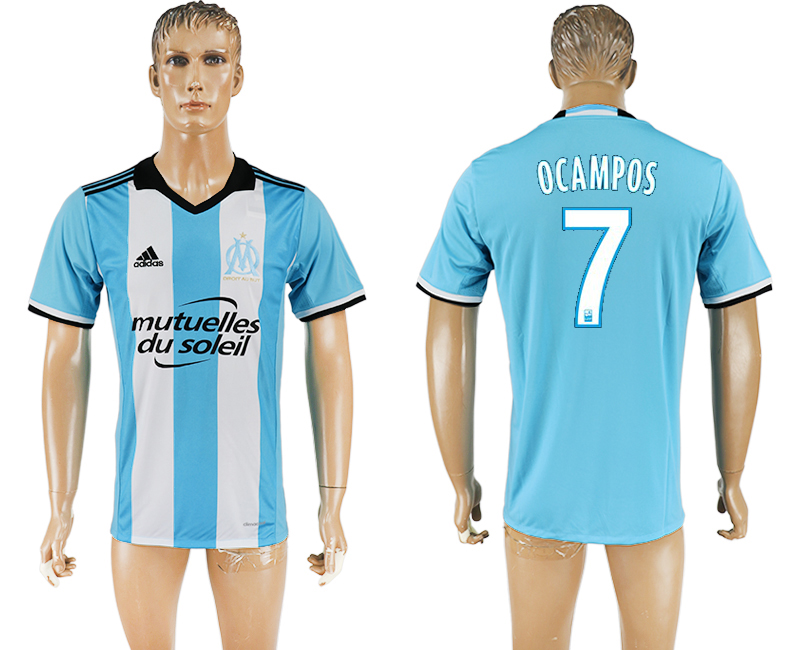 2016-17 Marseille 7 OCAMPOS Third Away Thailand Soccer Jersey