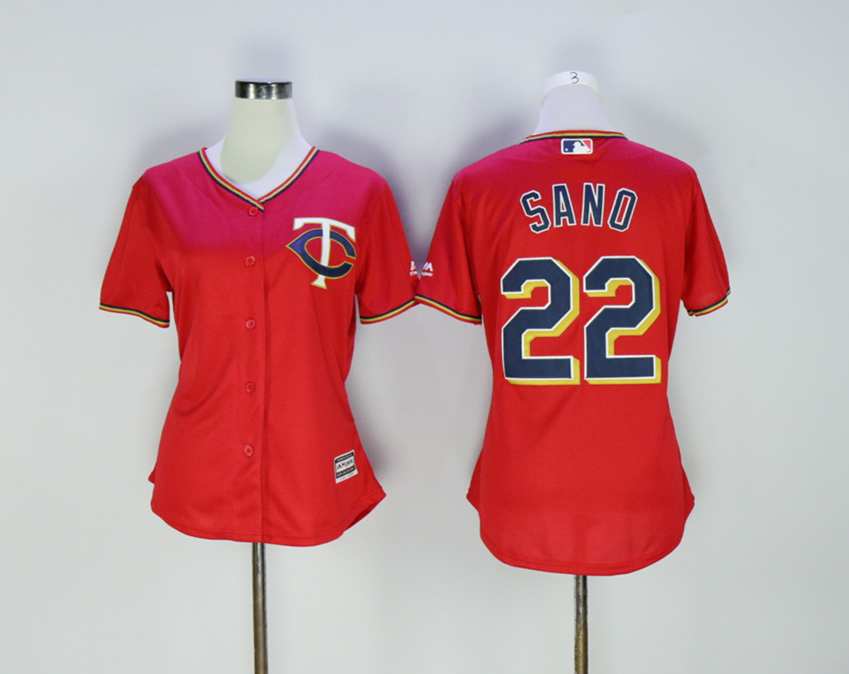 Twins 22 Miguel Sano Red Women New Cool Base Jersey Twins 22 Miguel Sano Red Women New Cool Base Jersey