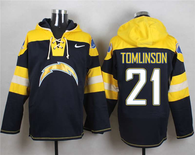 Nike Chargers 21 LaDainian Tomlinson Navy Hooded Jersey