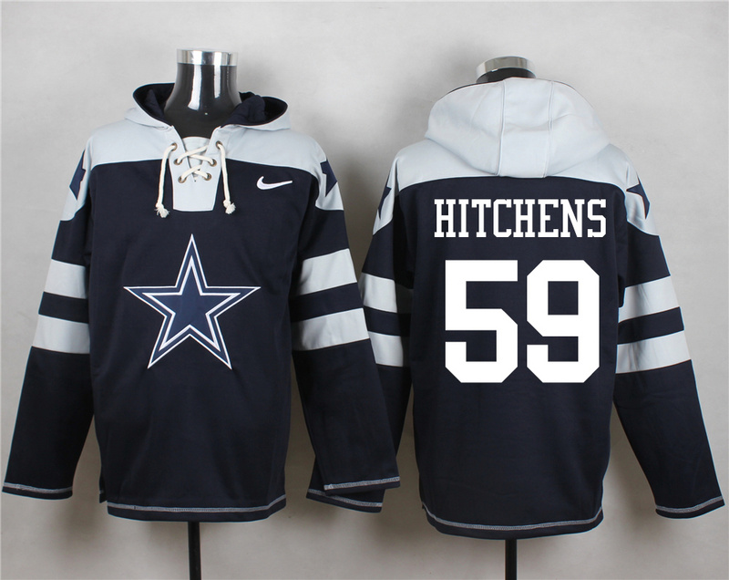 Nike Cowboys 59 Anthony Hitchens Navy Hooded Jersey