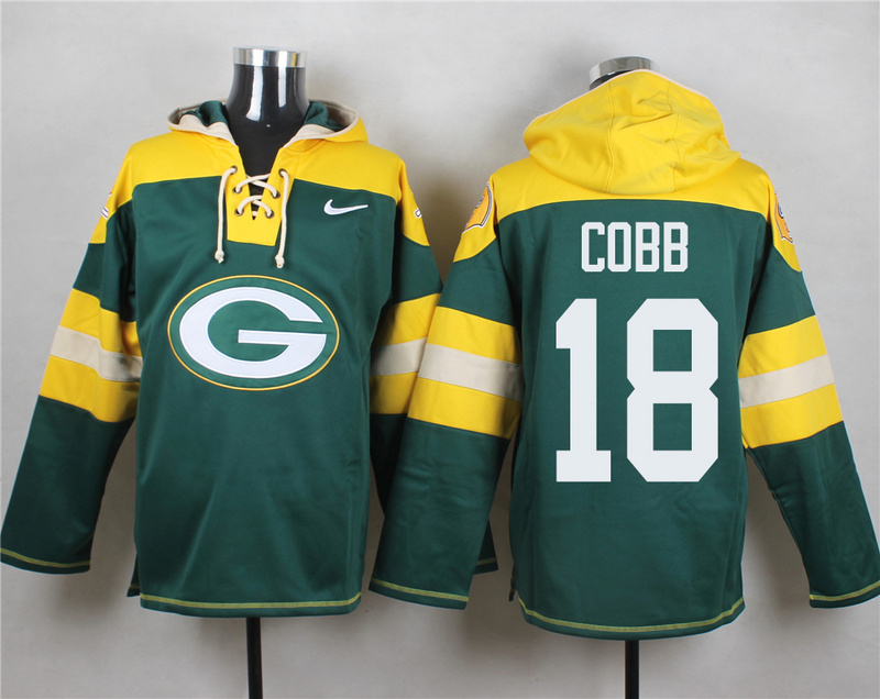 Nike Packers 18 Randall Cobb Green Hooded Jersey - Click Image to Close