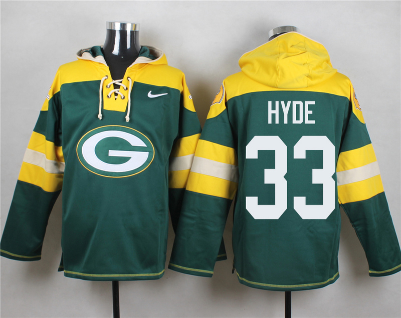 Nike Packers 33 Micah Hyde Green Hooded Jersey
