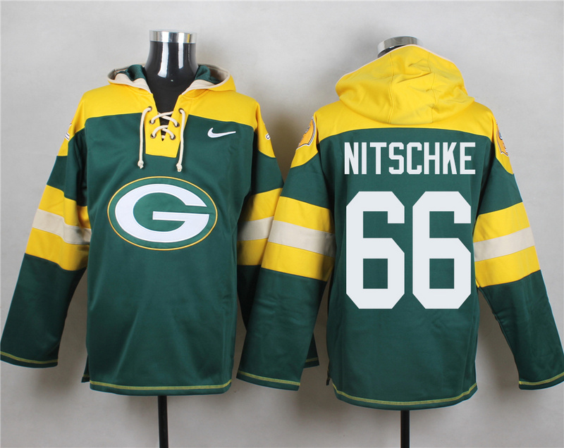 Nike Packers 66 Ray Nitschke Green Hooded Jersey