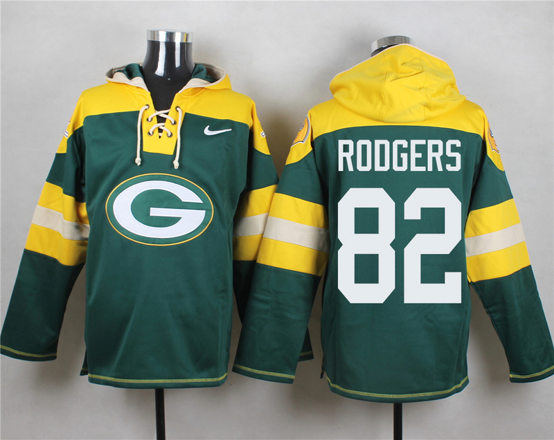 Nike Packers 82 Aaron Rodgers Green Hooded Jersey