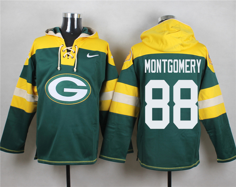 Nike Packers 88 Ty Montgomery Green Hooded Jersey