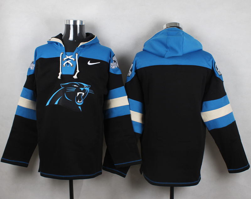 Nike Panthers Blank Black Hooded Jersey - Click Image to Close