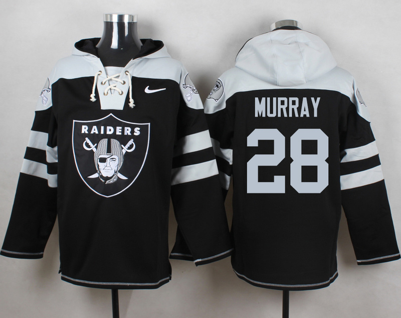 Nike Raiders 28 Latavius Murray Black Hooded Jersey