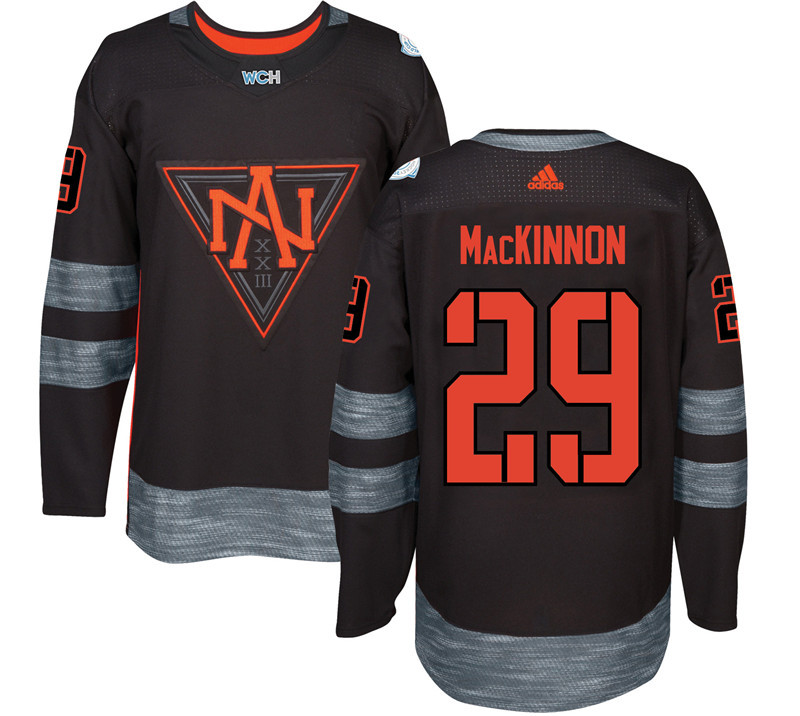North America 29 Nathan MacKinnon Black World Cup of Hockey 2016 Premier Player Jersey