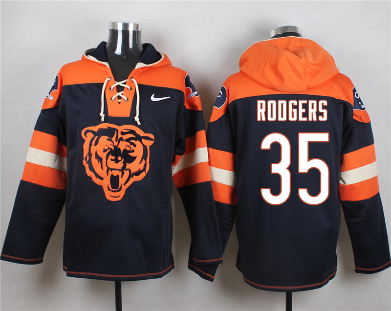Nike Bears 35 Jacquizz Rodgers Navy Hooded Jersey