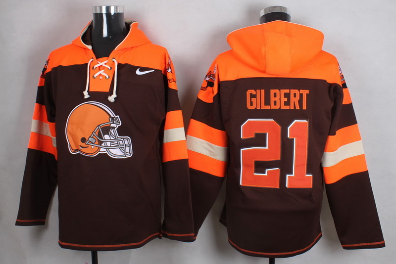 Nike Browns 21 Justin Gilbert Brown Hooded Jersey Nike Browns 21 Justin Gilbert Brown Hooded Jersey