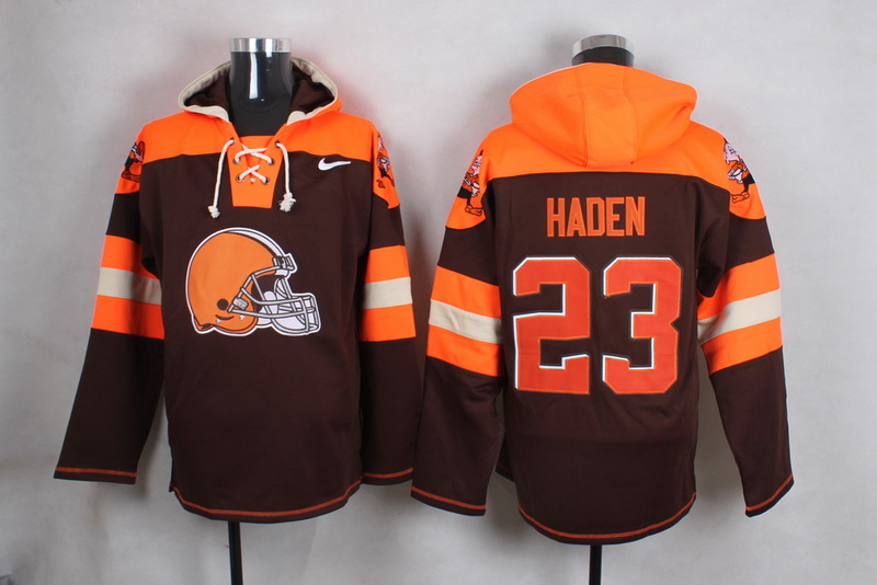 Nike Browns 23 Joe Haden Brown Hooded Jersey Nike Browns 23 Joe Haden Brown Hooded Jersey