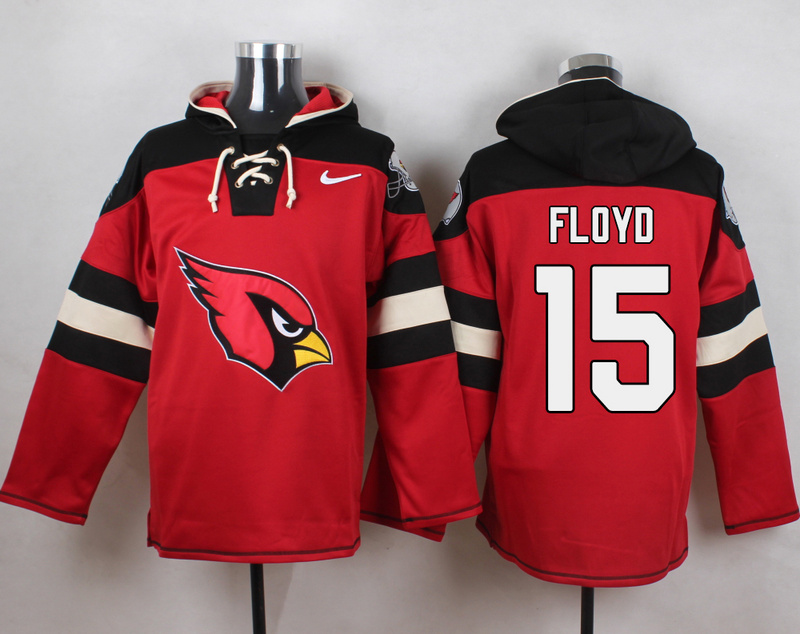 Nike Cardinals 15 Michael Floyd Red Hooded Jersey