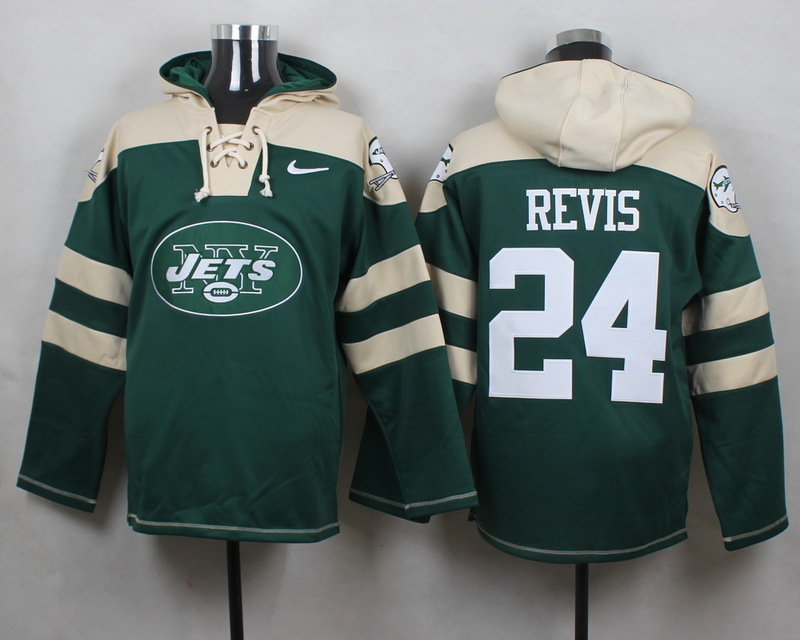 Nike Jets 24 Darrelle Revis Green Hooded Jersey Nike Jets 24 Darrelle Revis Green Hooded Jersey