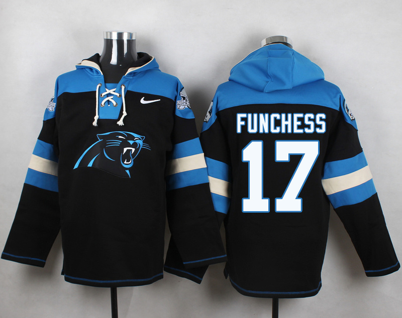 Nike Panthers 17 Devin Funchess Black Hooded Jersey