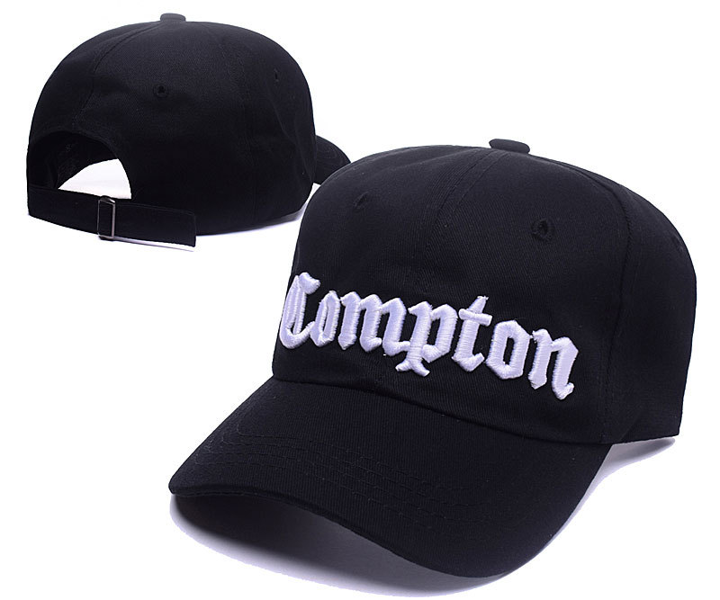 Compton Brand Logo Black Adjustable Hat LH