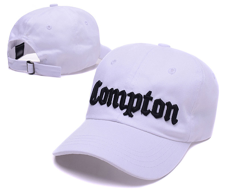 Compton Brand Logo White Adjustable Hat LH