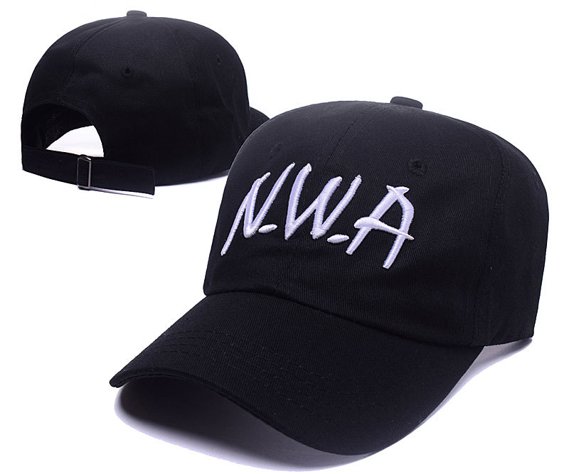 N.W.A Brand Logo Black Adjustable Hat LH