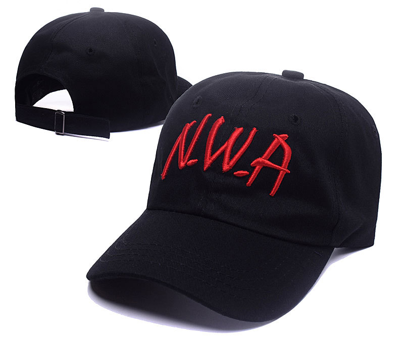 N.W.A Red Logo Black Adjustable Hat LH