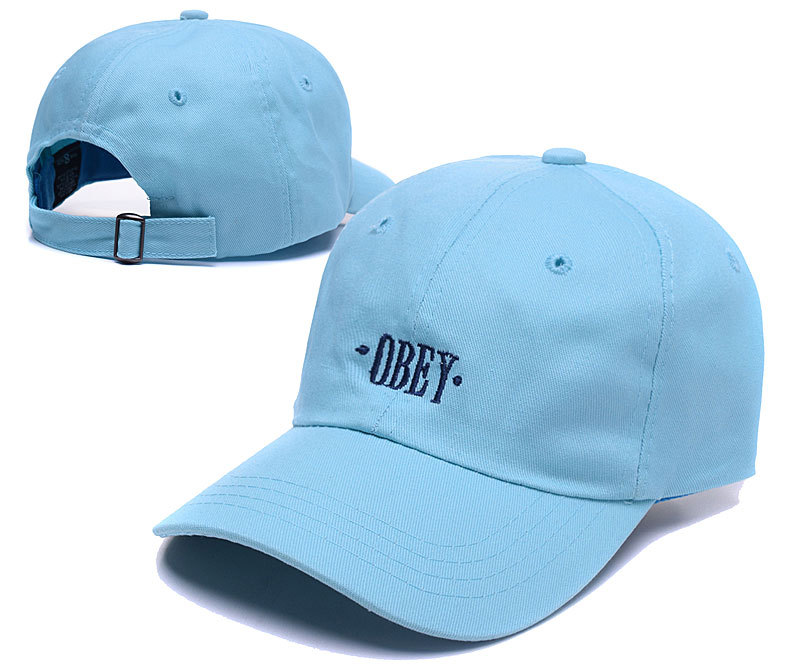 Obey Brand Logo Blue Adjustable Hat LH