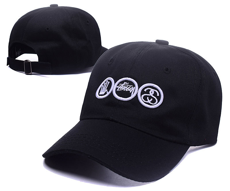 Stussy Brand Logo Black Adjustable Hat LH