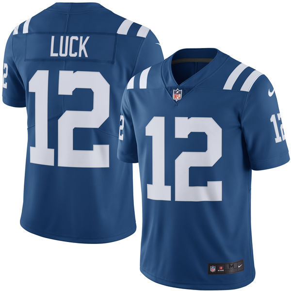 Nike Colts 12 Andrew Luck Blue Color Rush Limited Jersey