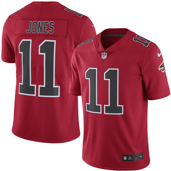 Nike Falcons 11 Julio Jones Red Color Rush Limited Jersey