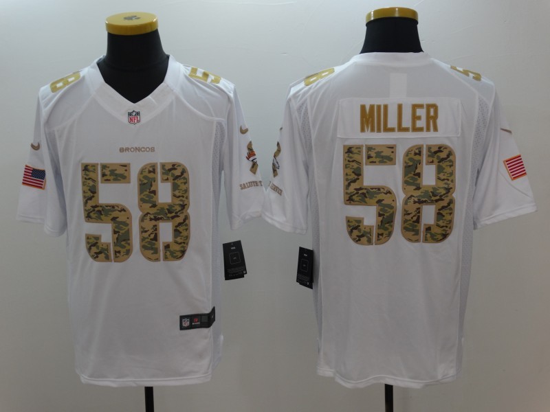 Nike Broncos 58 Von Miller White Salute To Service Limited Jersey
